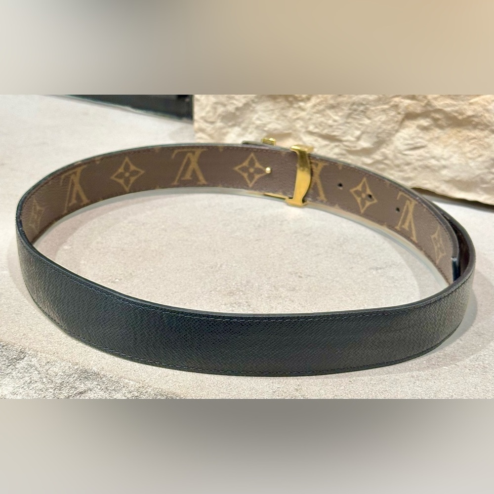 Louis Vuitton Iconic 30/75 Monogram Brown Belt, Reversible To Black - Picture 4 of 15